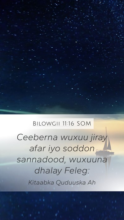 Bilowgii 11:16 SOM Mobile Phone Wallpaper - Ceeberna wuxuu jiray afar iyo soddon sannadood, - Mobile Bible Verse Wallpaper