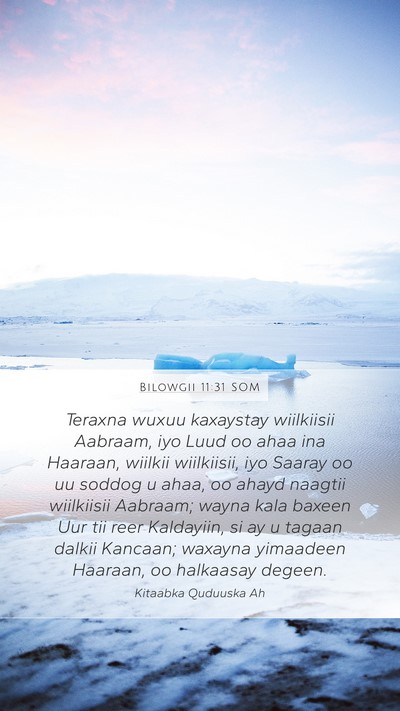 Bilowgii 11:31 SOM Bible Verse Image