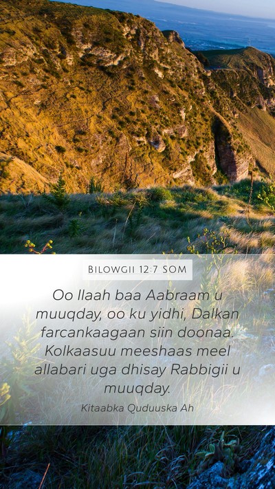 Bilowgii 12:7 SOM Bible Verse Image