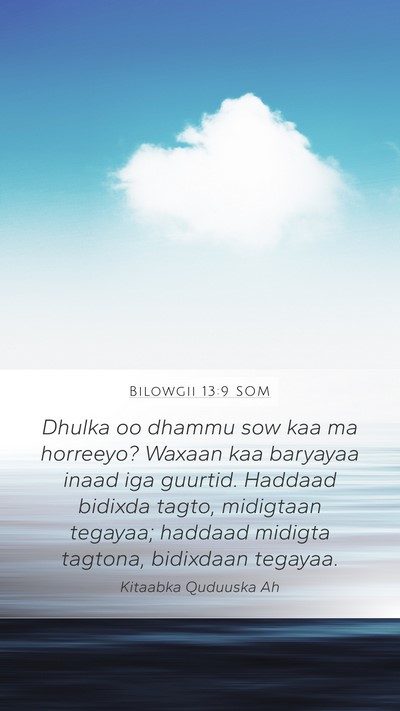 Bilowgii 13:9 SOM Bible Verse Image