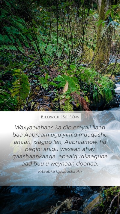 Bilowgii 15:1 SOM Mobile Phone Wallpaper - Waxyaalahaas ka dib ereygii Ilaah baa Aabraam ugu - Mobile Bible Verse Wallpaper