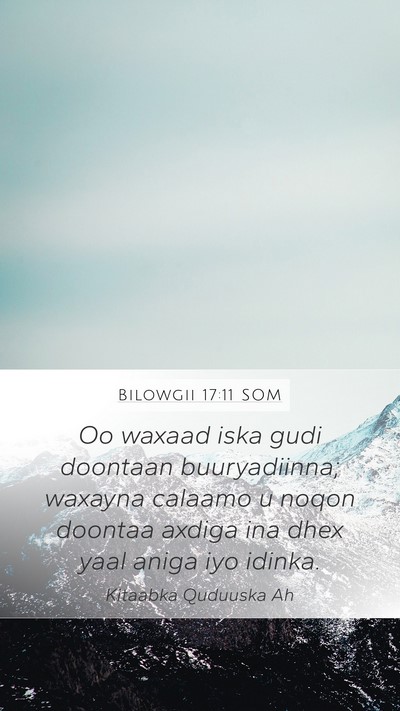Bilowgii 17:11 SOM Bible Verse Image