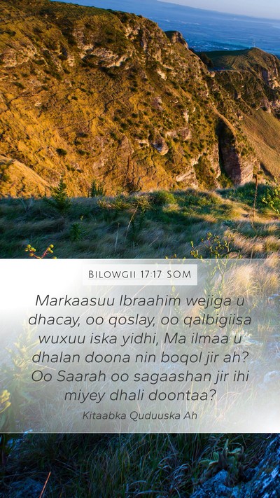 Bilowgii 17:17 SOM Bible Verse Image