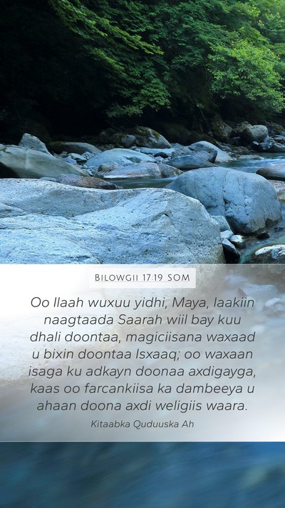 Bilowgii 17:19 SOM Bible Verse Image