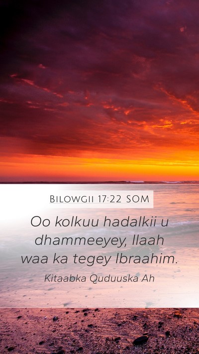 Bilowgii 17:22 SOM Bible Verse Image