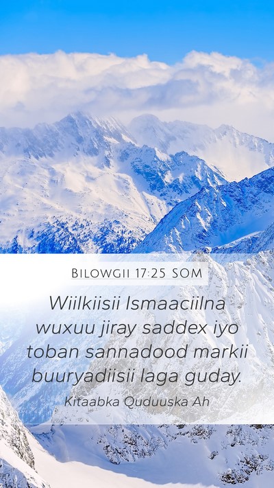 Bilowgii 17:25 SOM Bible Verse Image