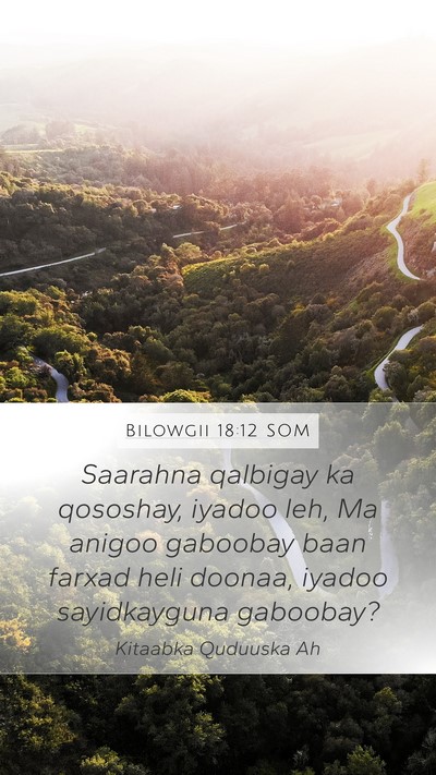 Bilowgii 18:12 SOM Bible Verse Image