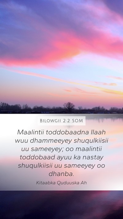 Bilowgii 2:2 SOM Bible Verse Image