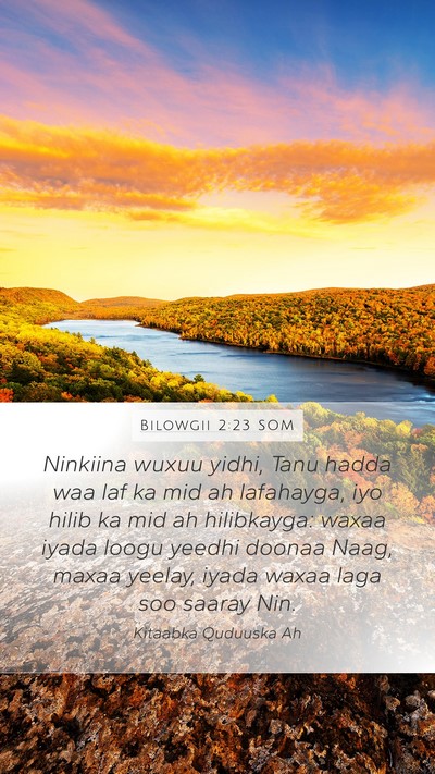 Bilowgii 2:23 SOM Bible Verse Image