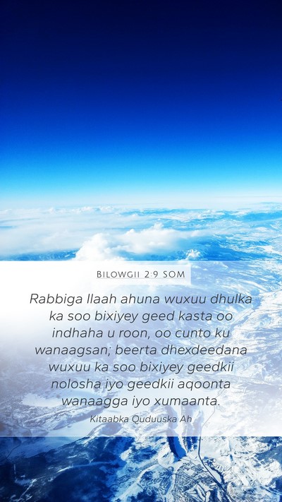 Bilowgii 2:9 SOM Bible Verse Image