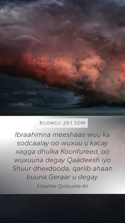 Bilowgii 20:1 SOM Bible Verse Image