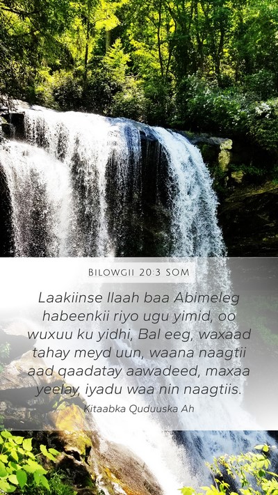 Bilowgii 20:3 SOM Bible Verse Image