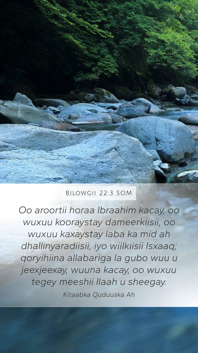 Bilowgii 22:3 SOM Bible Verse Image