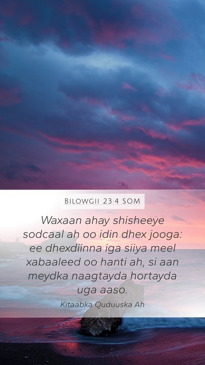 Bilowgii 23:4 SOM Bible Verse Image