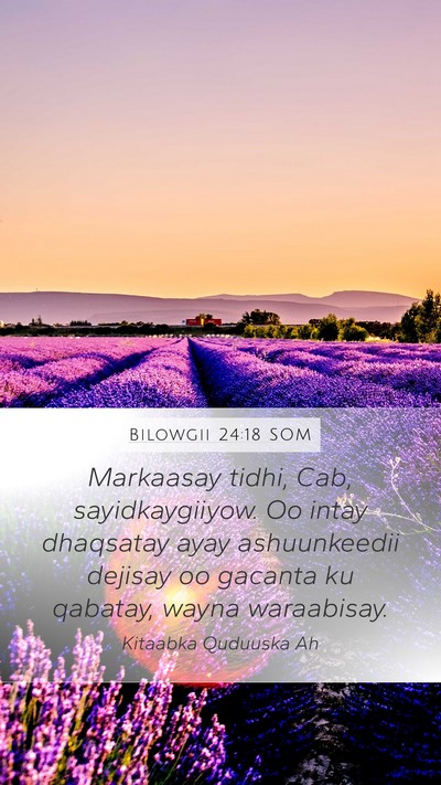 Bilowgii 24:18 SOM Bible Verse Image