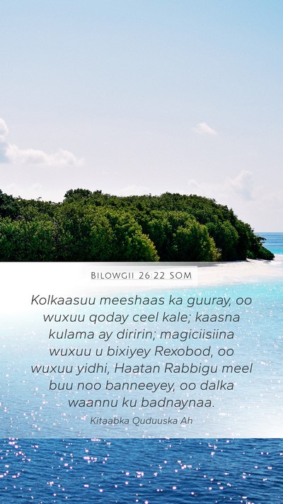 Bilowgii 26:22 SOM Bible Verse Image