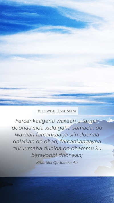 Bilowgii 26:4 SOM Bible Verse Image