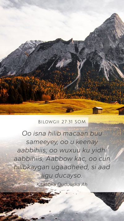 Bilowgii 27:31 SOM Bible Verse Image