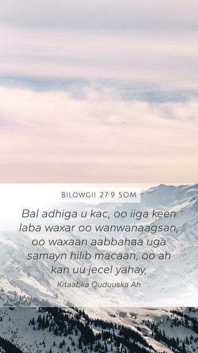 Bilowgii 27:9 SOM Bible Verse Image
