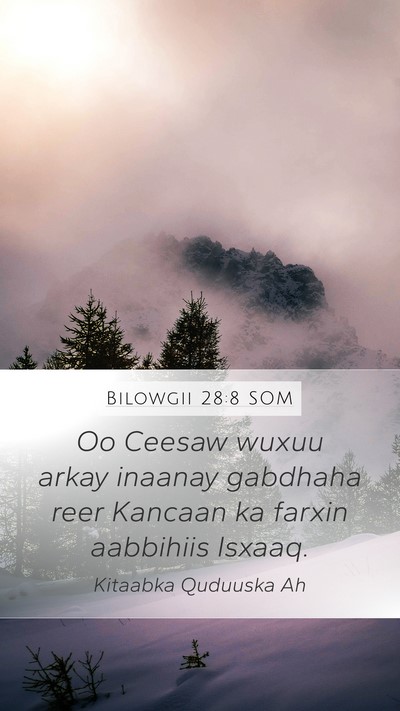 Bilowgii 28:8 SOM Bible Verse Image
