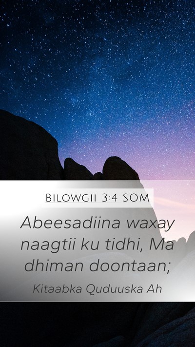 Bilowgii 3:4 SOM Bible Verse Image