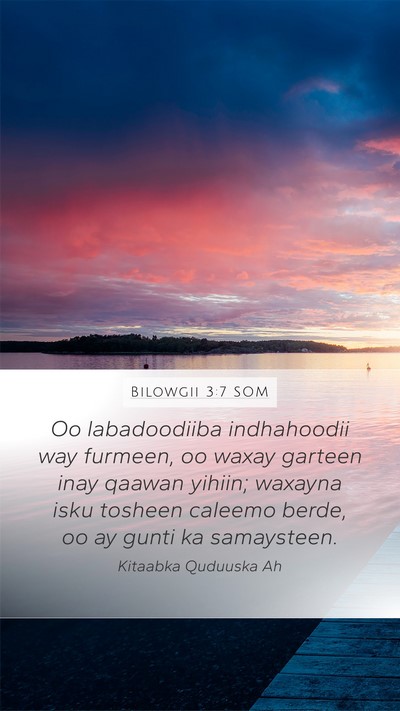 Bilowgii 3:7 SOM Bible Verse Image