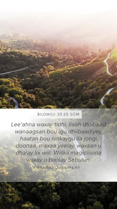 Bilowgii 30:20 SOM Bible Verse Image