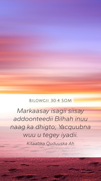 Bilowgii 30:4 SOM Bible Verse Image