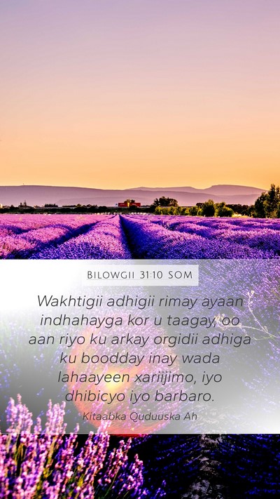 Bilowgii 31:10 SOM Bible Verse Image