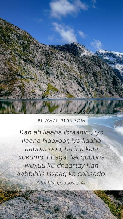 Bilowgii 31:53 SOM Bible Verse Image