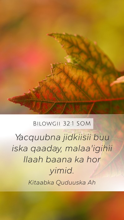 Bilowgii 32:1 SOM Mobile Phone Wallpaper - Yacquubna jidkiisii buu iska qaaday, malaa'igihii - Mobile Bible Verse Wallpaper