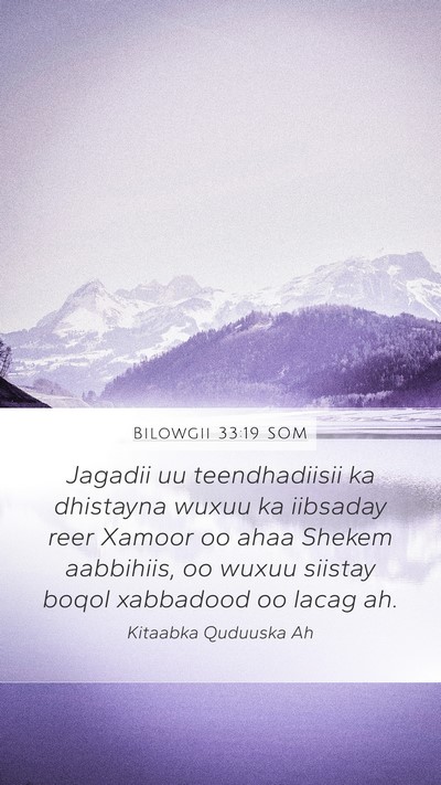 Bilowgii 33:19 SOM Bible Verse Image