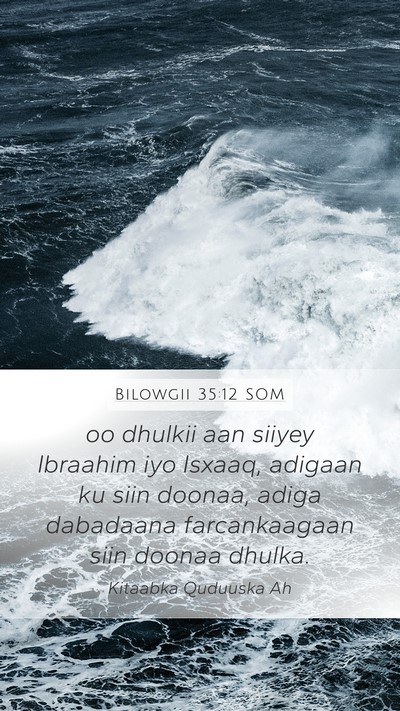 Bilowgii 35:12 SOM Bible Verse Image