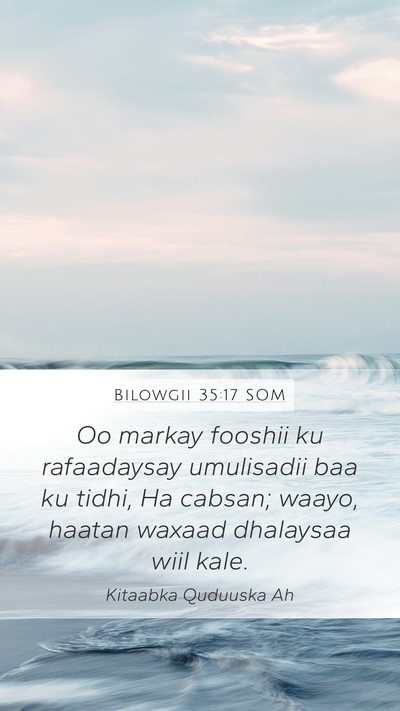 Bilowgii 35:17 SOM Bible Verse Image