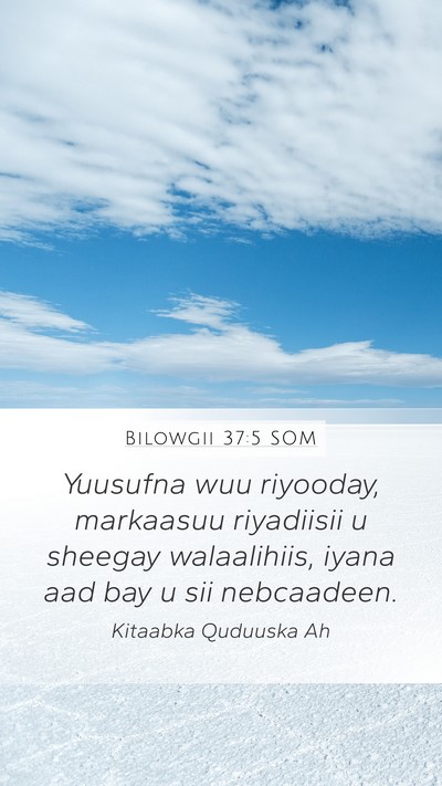 Bilowgii 37:5 SOM Bible Verse Image