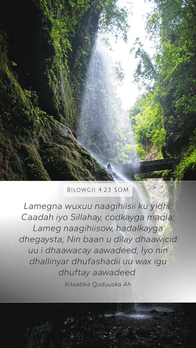 Bilowgii 4:23 SOM Mobile Phone Wallpaper - Lamegna wuxuu naagihiisii ku yidhi: Caadah iyo - Mobile Bible Verse Wallpaper