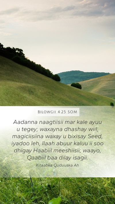 Bilowgii 4:25 SOM Bible Verse Image