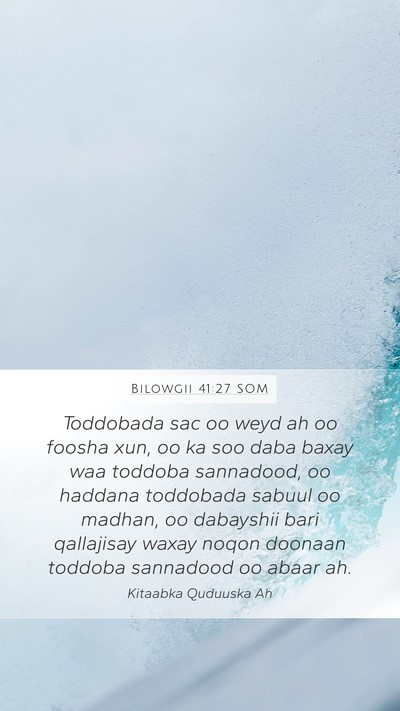 Bilowgii 41:27 SOM Bible Verse Image