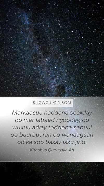 Bilowgii 41:5 SOM Bible Verse Image