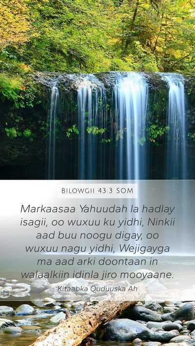 Bilowgii 43:3 SOM Bible Verse Image