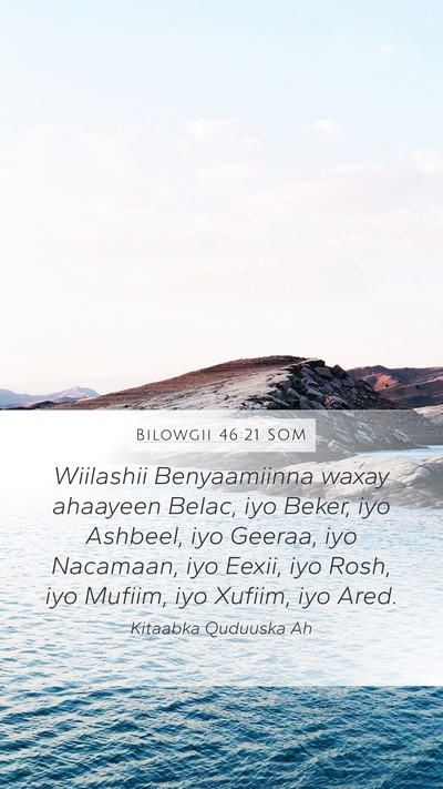 Bilowgii 46:21 SOM Bible Verse Image