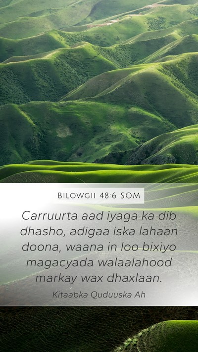 Bilowgii 48:6 SOM Mobile Phone Wallpaper - Carruurta aad iyaga ka dib dhasho, adigaa iska - Mobile Bible Verse Wallpaper