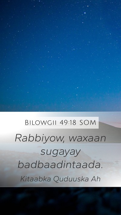 Bilowgii 49:18 SOM Bible Verse Image