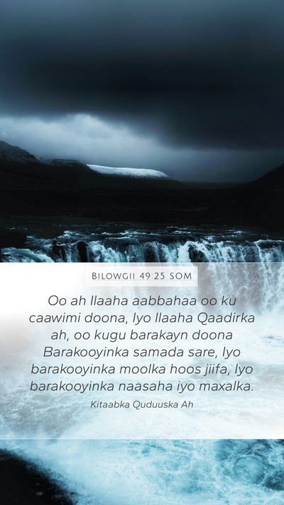 Bilowgii 49:25 SOM Bible Verse Image