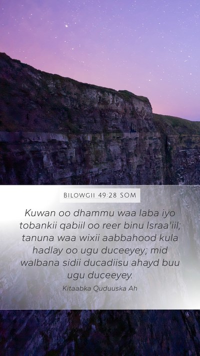 Bilowgii 49:28 SOM Bible Verse Image