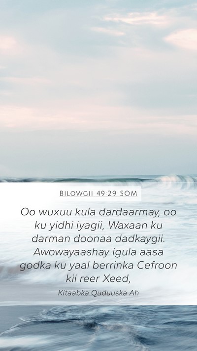 Bilowgii 49:29 SOM Bible Verse Image