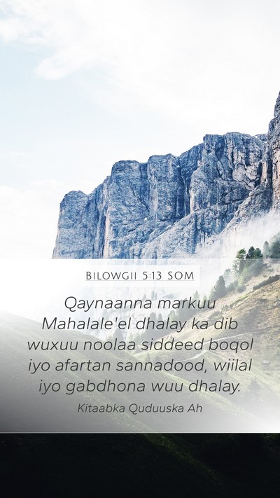 Bilowgii 5:13 SOM Bible Verse Image