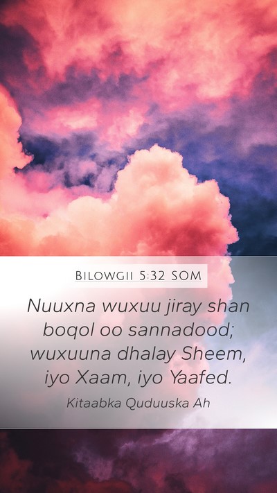Bilowgii 5:32 SOM Bible Verse Image