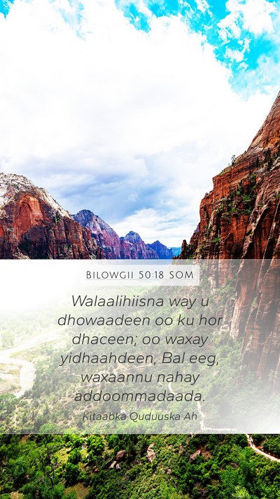 Bilowgii 50:18 SOM Bible Verse Image