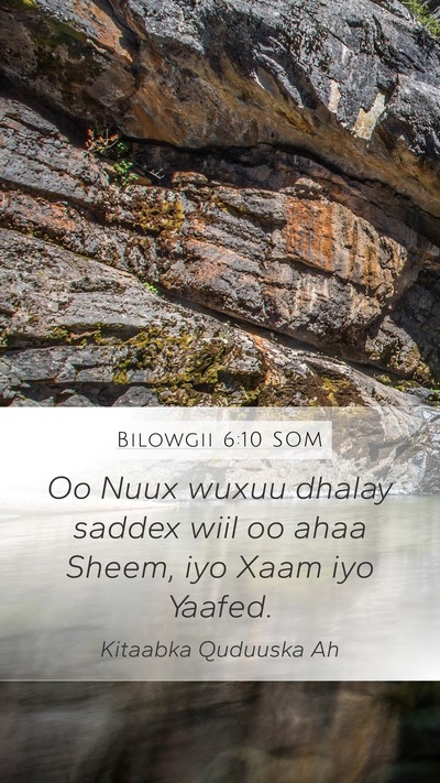 Bilowgii 6:10 SOM Bible Verse Image